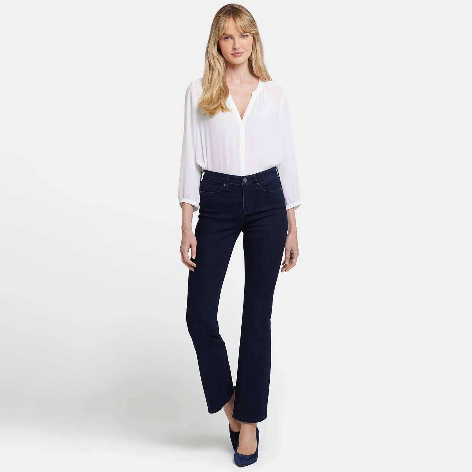 NYDJ Barbara Bootcut Jeans Dark Enzyme Blau