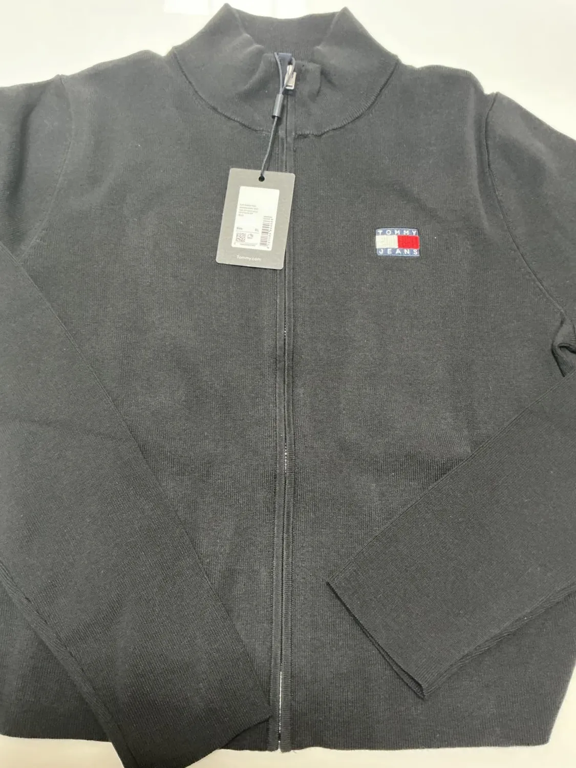 Tommy Jeans Cardigan Strickjacke XL Schwarz Reissverschluss