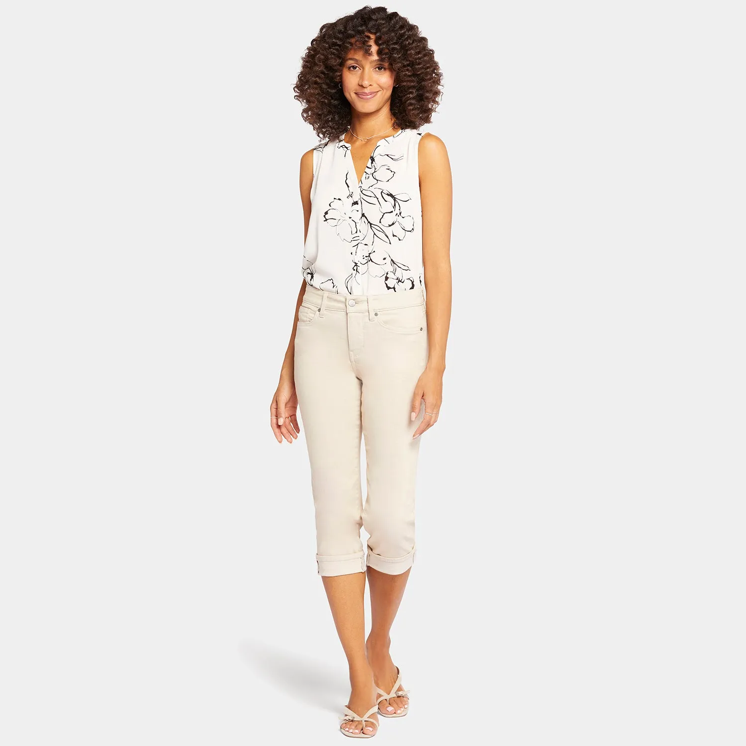 NYDJ Marilyn Straight Petite-Crop-Jeans Feather beige