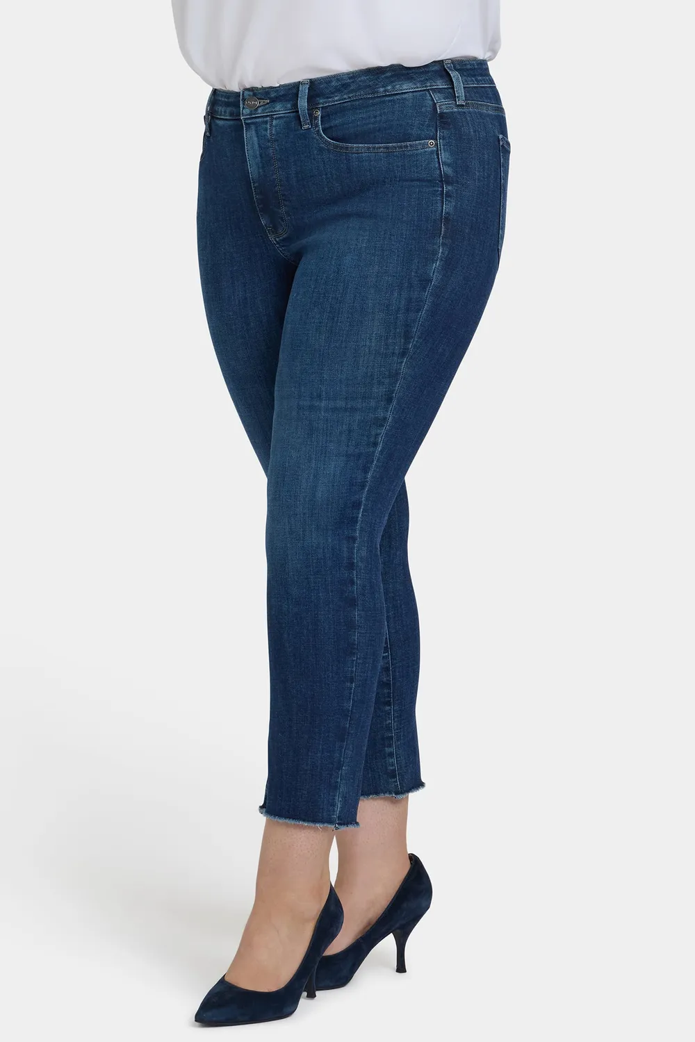 NYDJ Sheri Slim Ankle Jeans Louvre Sapphire Plus Fransen