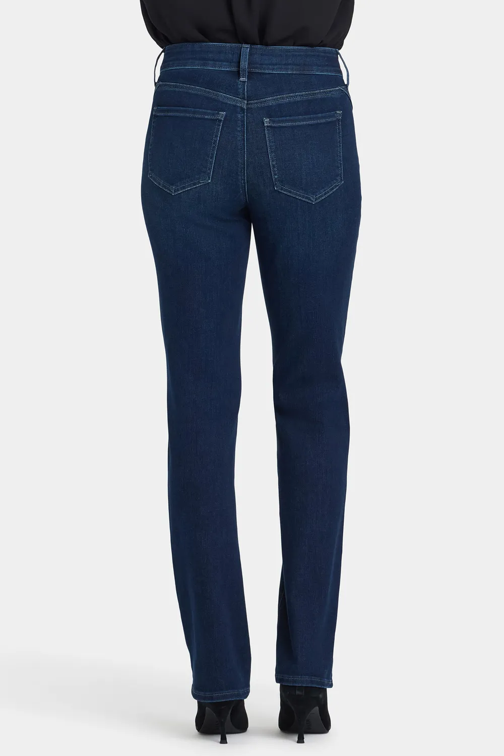 NYDJ Marilyn Straight Jeans Blackened Blue Dunkelblau