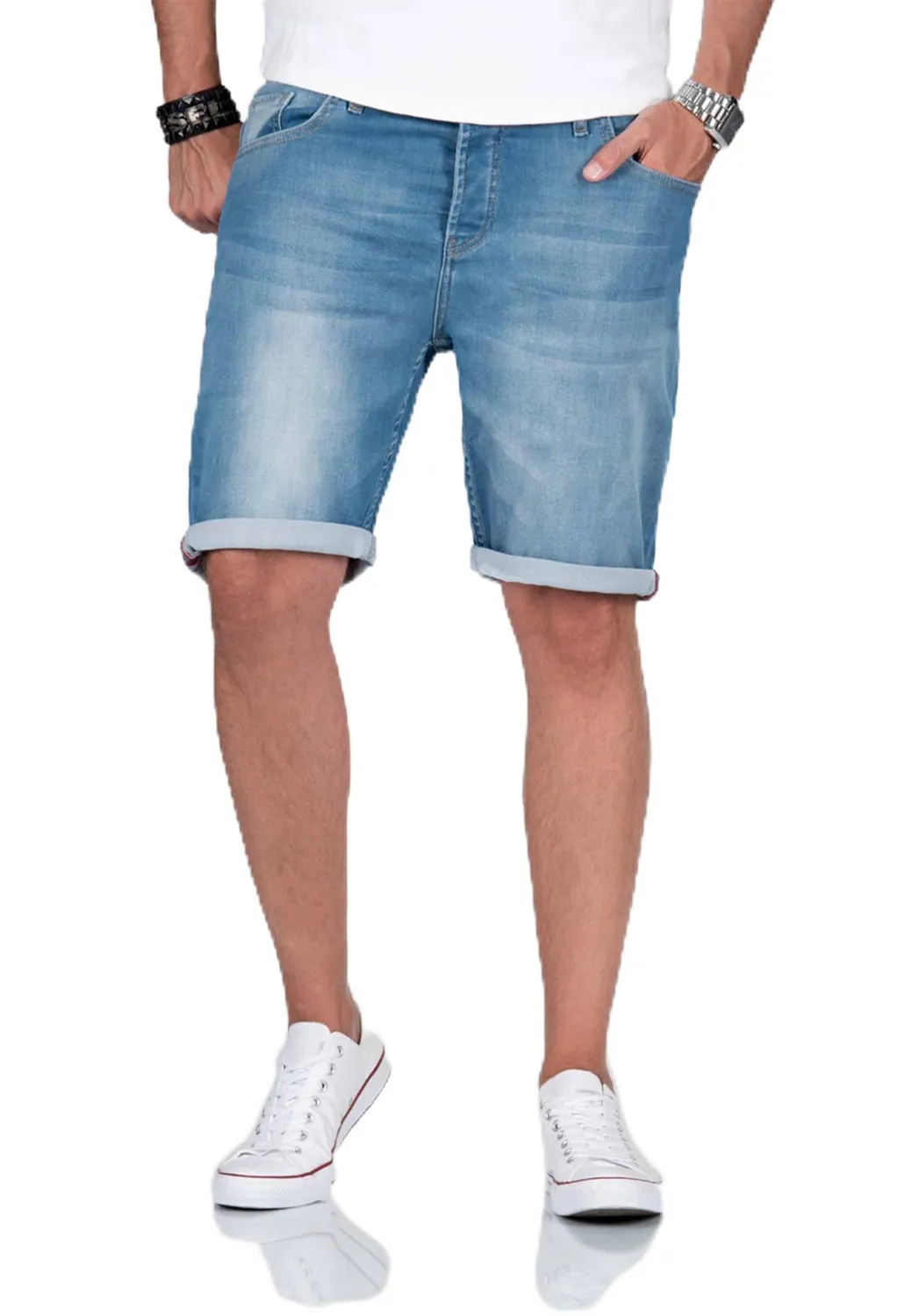 Alessandro Salvarini Jeansshorts 33W Herren Stretch