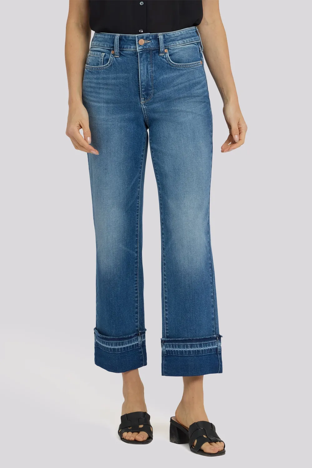 NYDJ Bailey Relaxed Straight Ankle Jeans Sun Soak