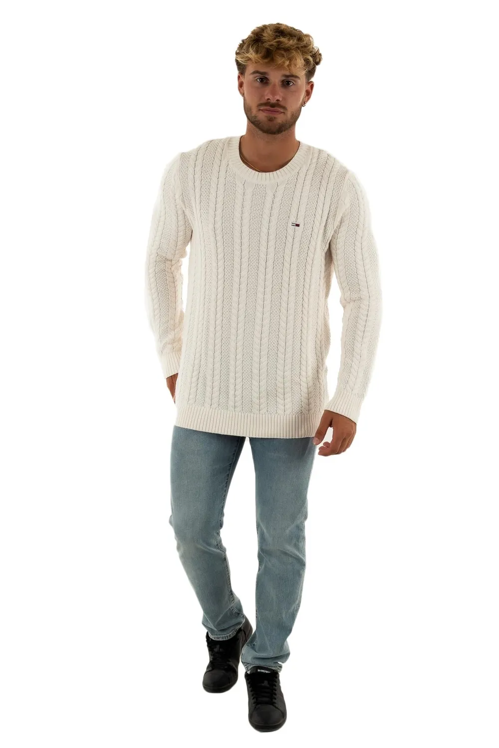 Tommy Jeans Strickpullover Herren XS Blau Baumwolle