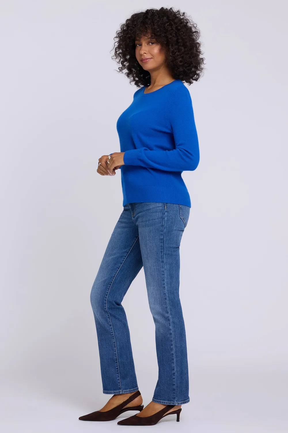 NYDJ Essential Crewneck Pullover Diamond Blue Kaschmir