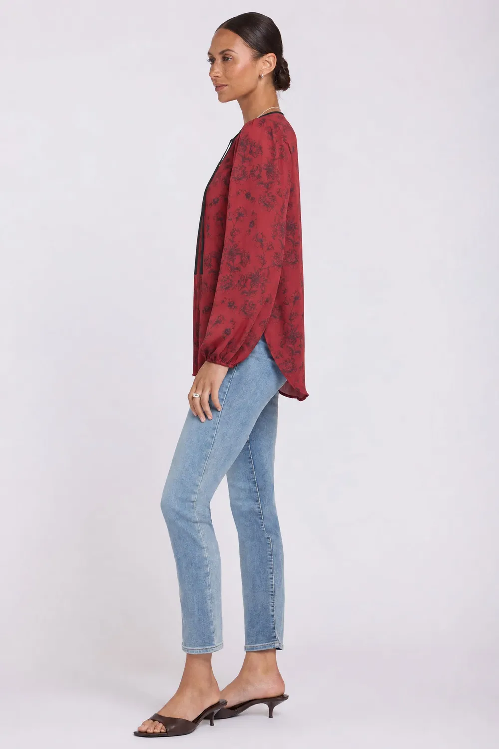 NYDJ Elsie Bluse Flora Botanica Georgette
