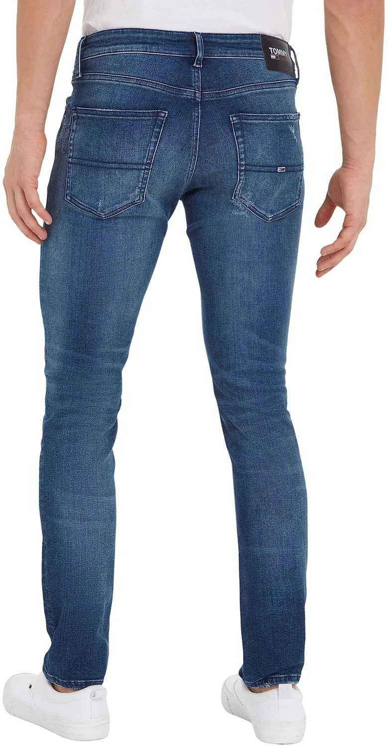Tommy Jeans Herren Jeans Hose 32W/34L Blau Stretch Regular