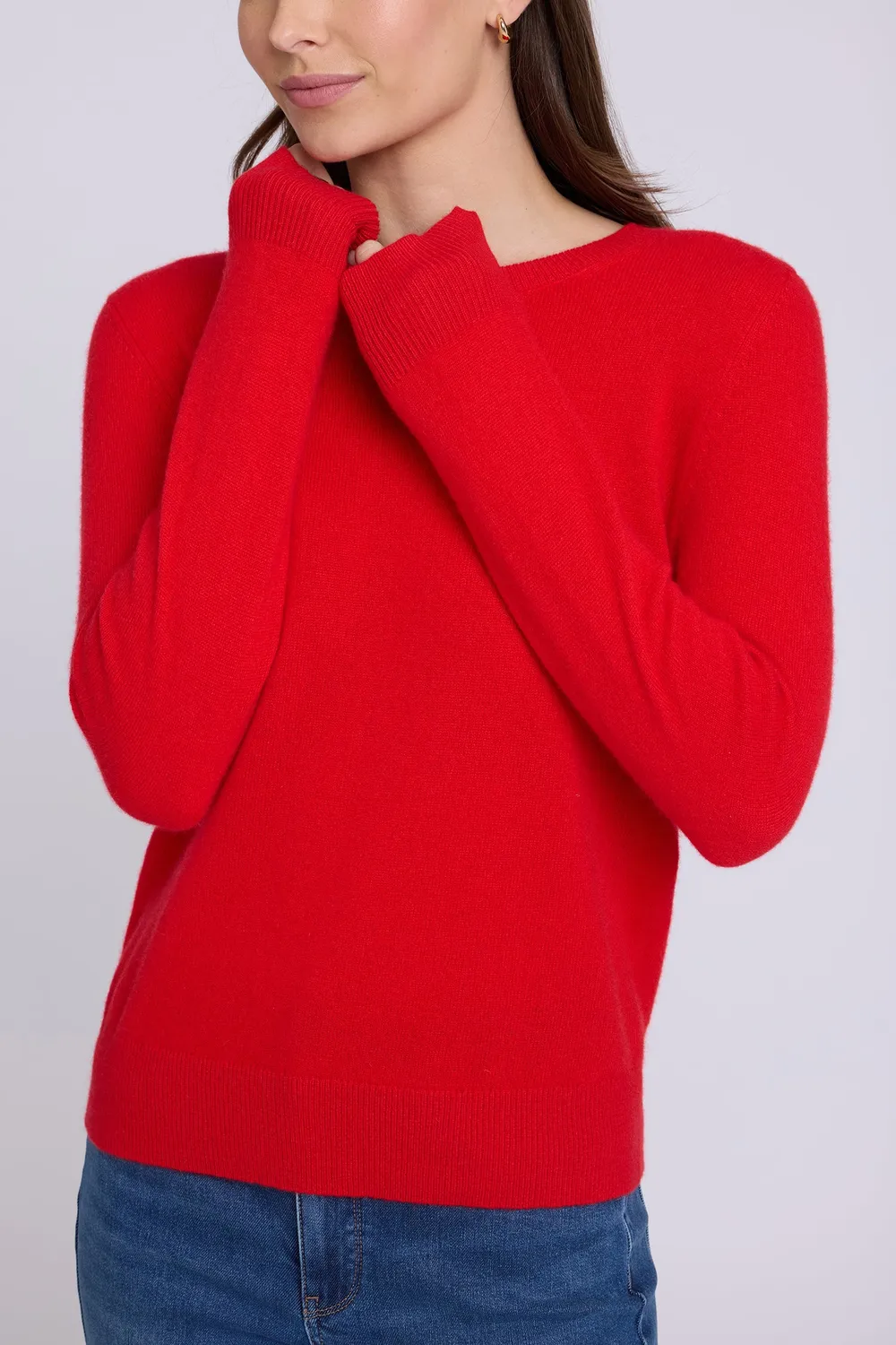 NYDJ Cashmere Essential Crewneck Pullover Passion