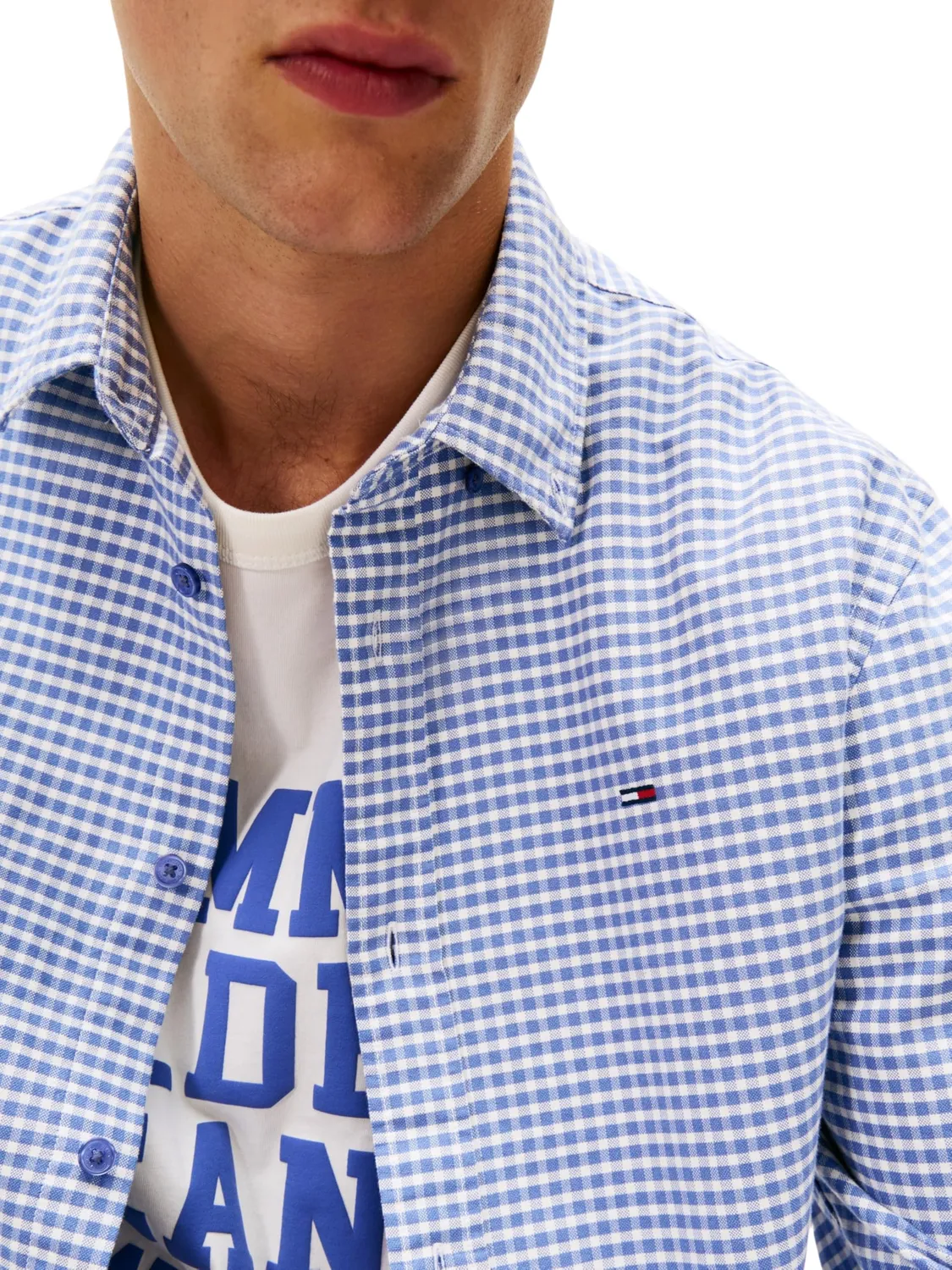 Tommy Jeans TJM Reg Oxford Check DM0DM22025 Hemd 4XL Karo