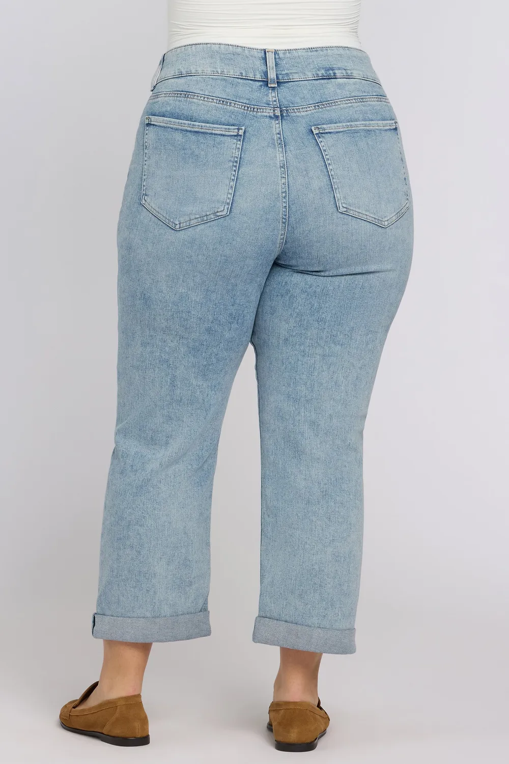 NYDJ Bailey Crop Jeans Plus Size Keys View Hellblau