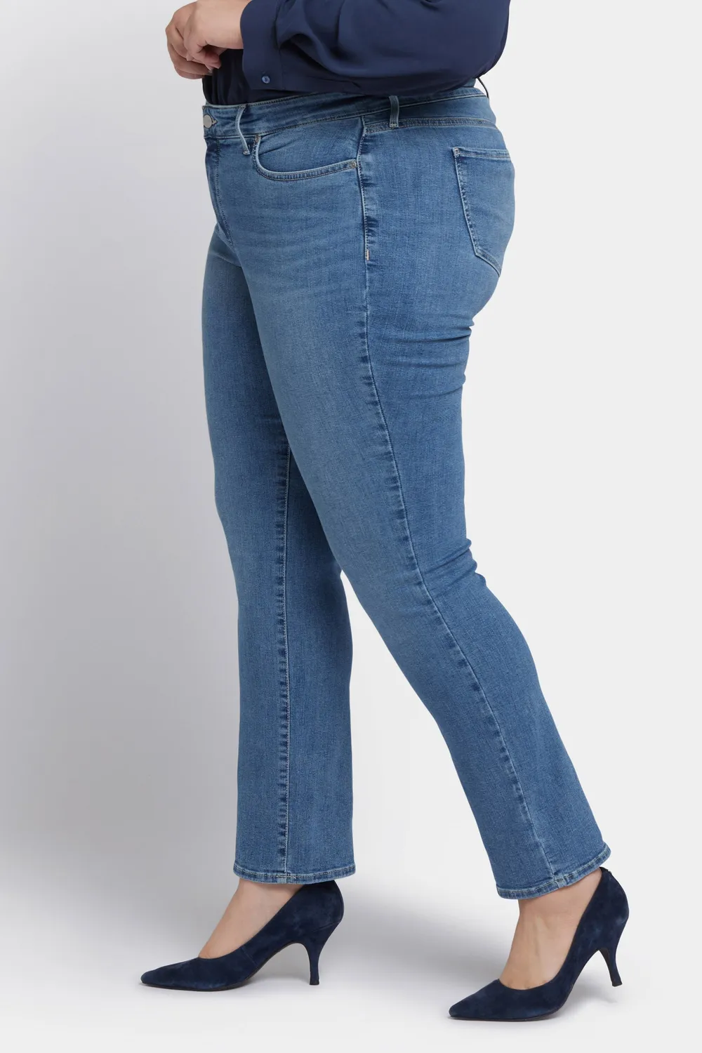 NYDJ Marilyn Straight Jeans Heyburn Plus Size Gerades Bein