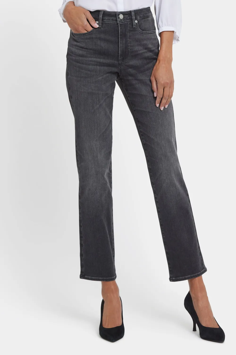 NYDJ Sheri Slim Jeans Gloomy Marais Grau