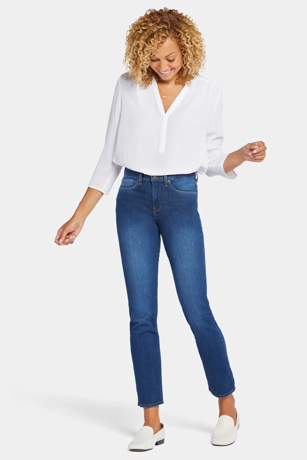 NYDJ Sheri Slim Petite Jeans Cooper blau