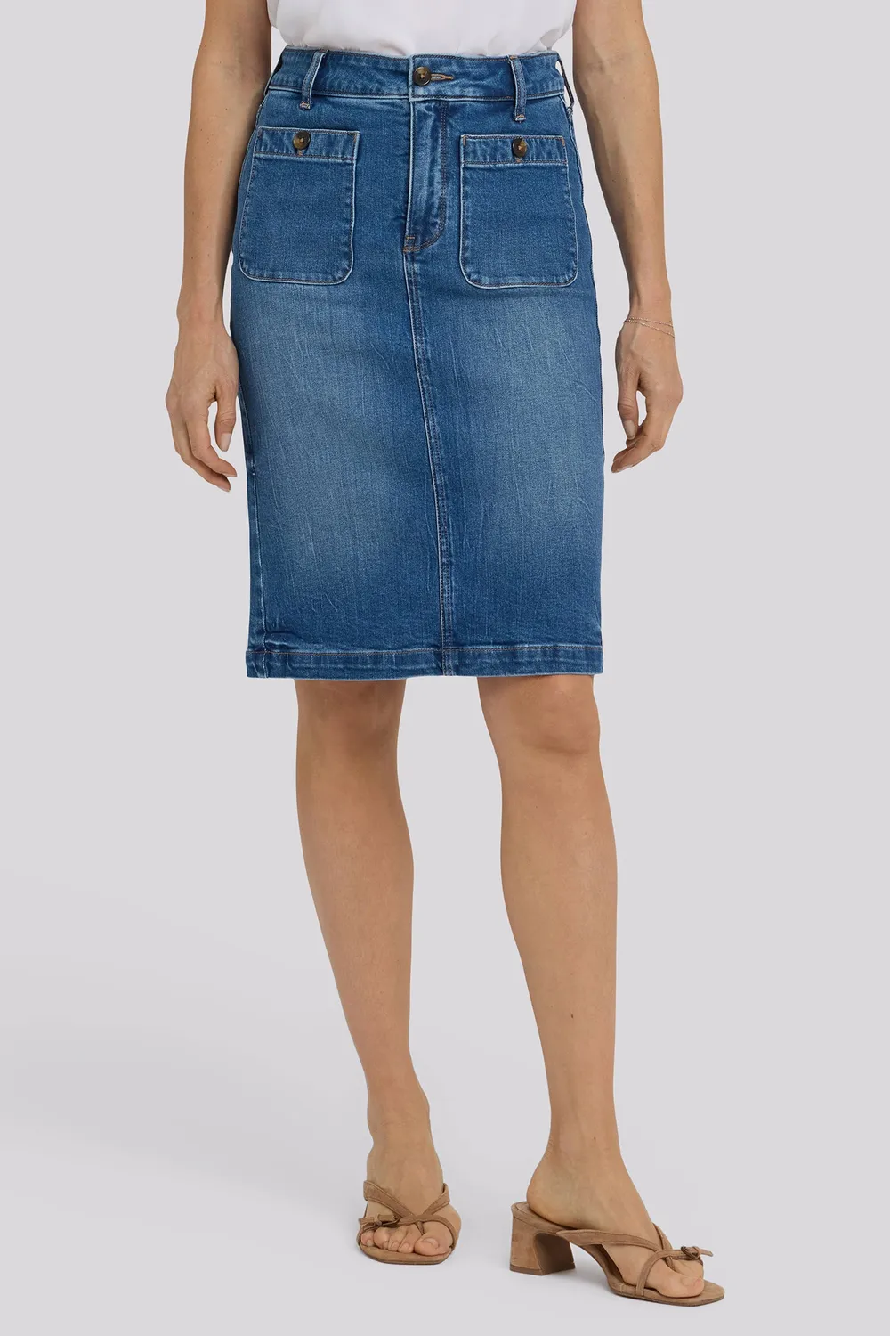 NYDJ High Rise Denim Skirt Jeansrock Wild River High Waist