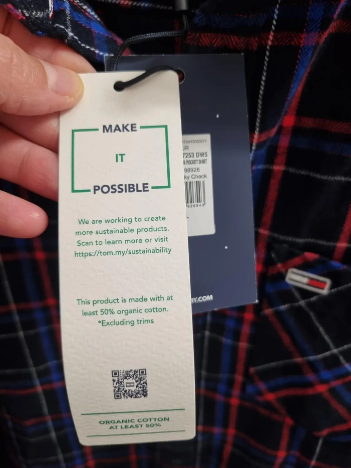Tommy Jeans Check Pocket Freizeithemd Herren Karo