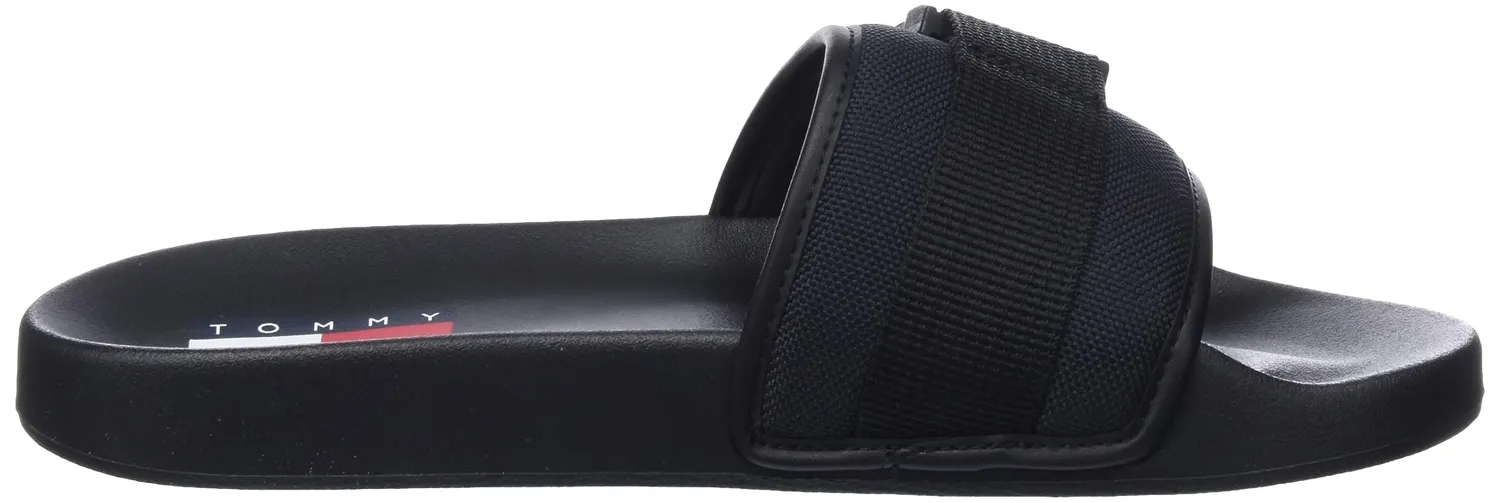 Tommy Jeans Herren Badeschuhe mit Logo Schwarz 40 EU