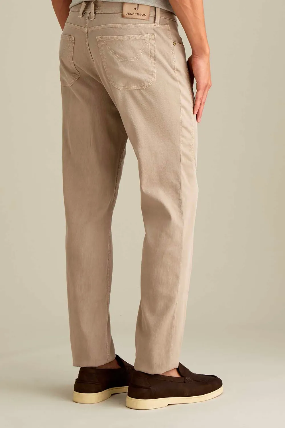 Jeckerson John Slim Fit Herrenhose beige Tencel atmungsaktiv
