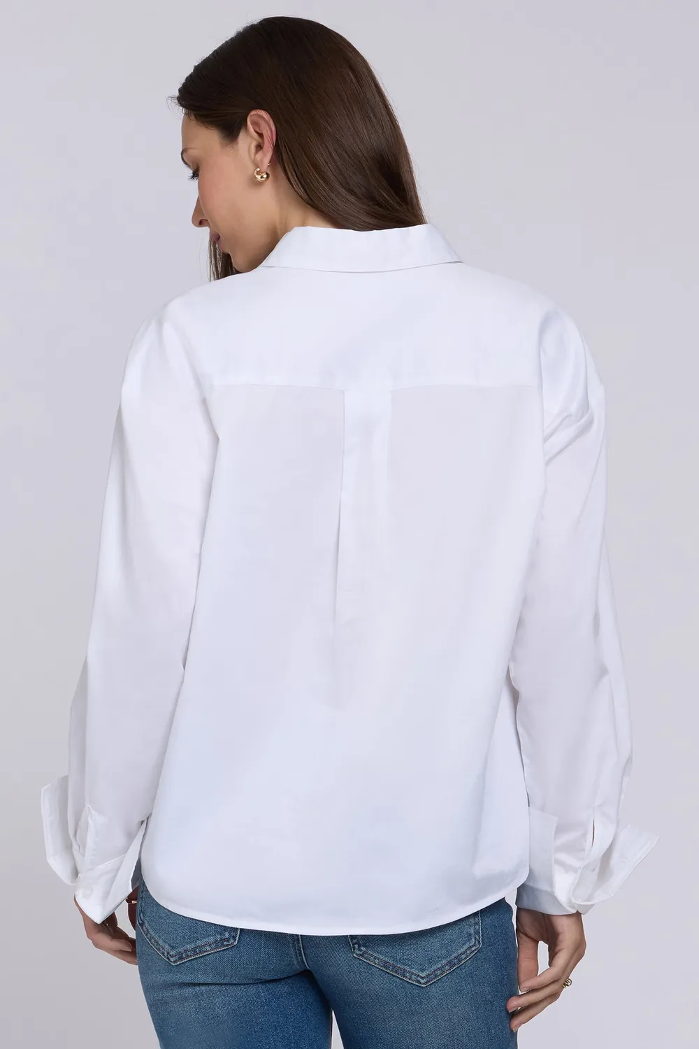 NYDJ Daphne Hemd Optic White weiß Baumwolle
