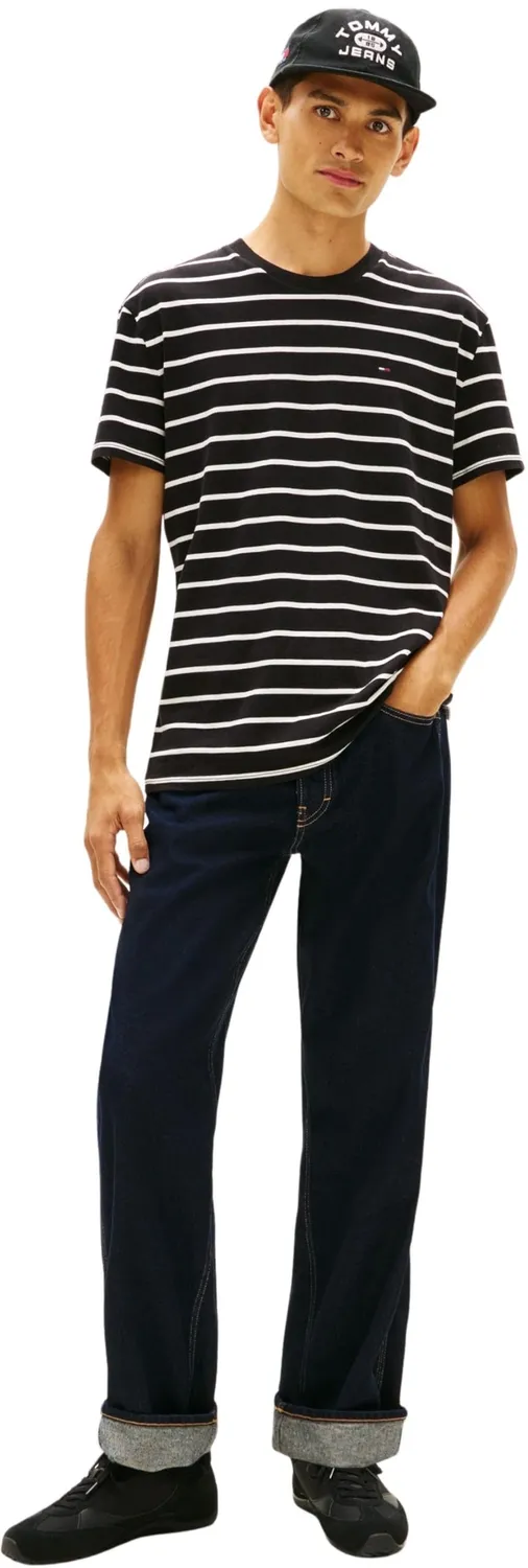 Tommy Jeans TJM Reg Stripe DM0DM22544 T-Shirt Gr.L gestreift
