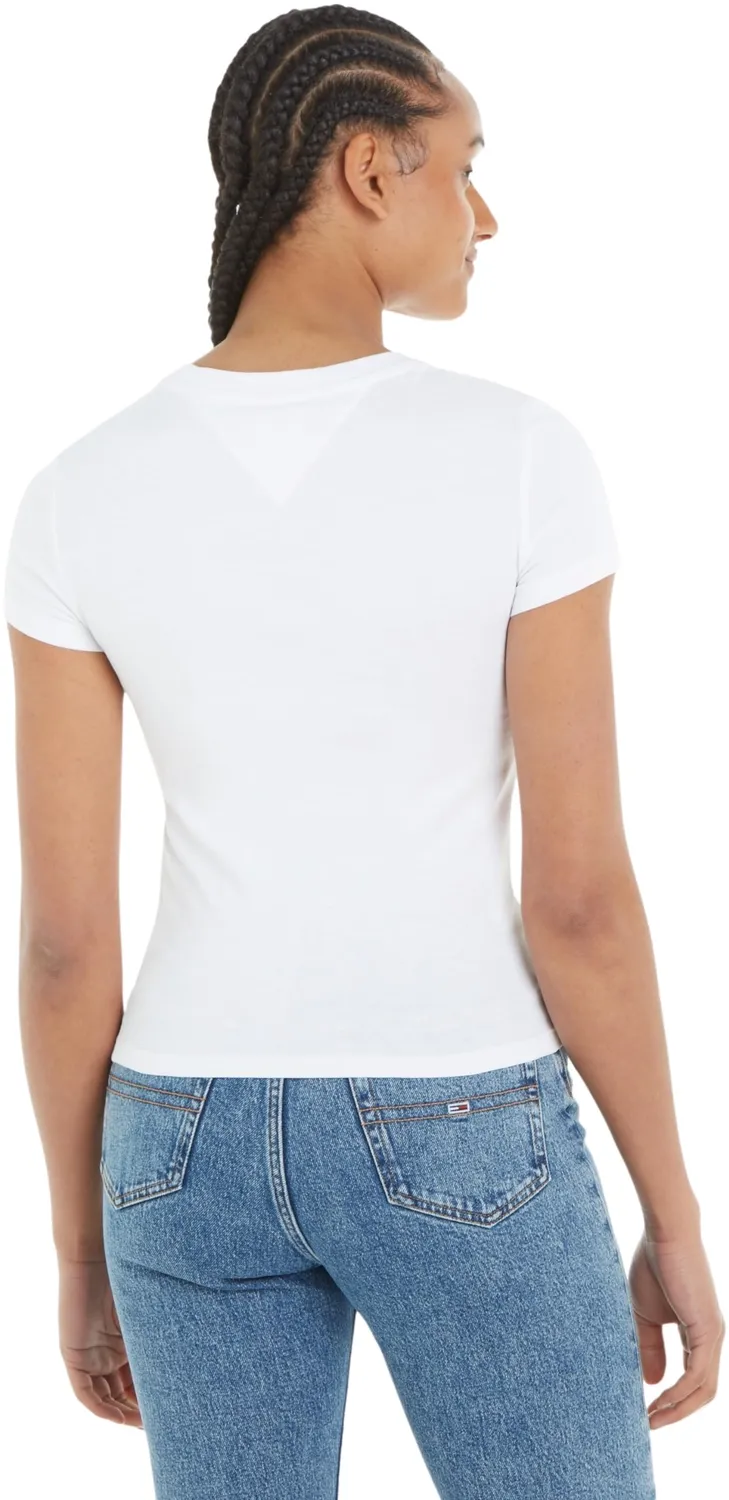 Tommy Jeans Linear Slim Tee T-Shirt Weiß 1XL Damen