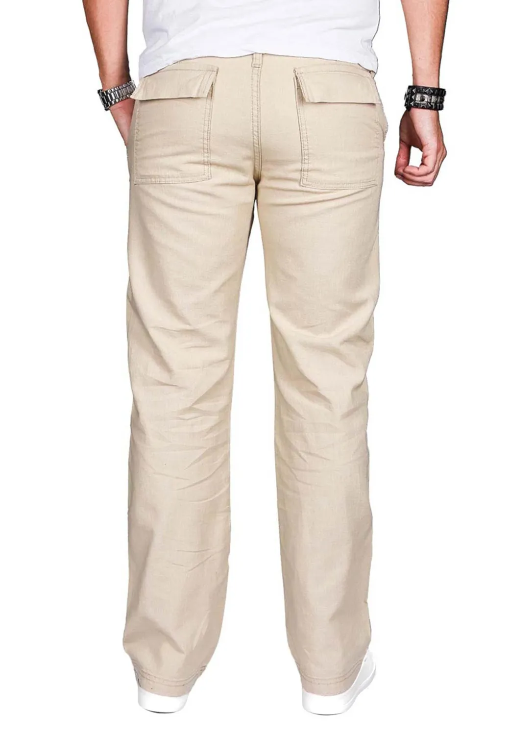 Alessandro Salvarini AS-034 Stoffhose Herren Leinenoptik