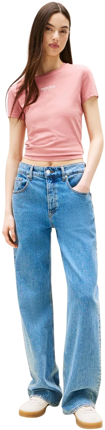 Tommy Jeans Essential Logo Cropped T-Shirt Damen kurz