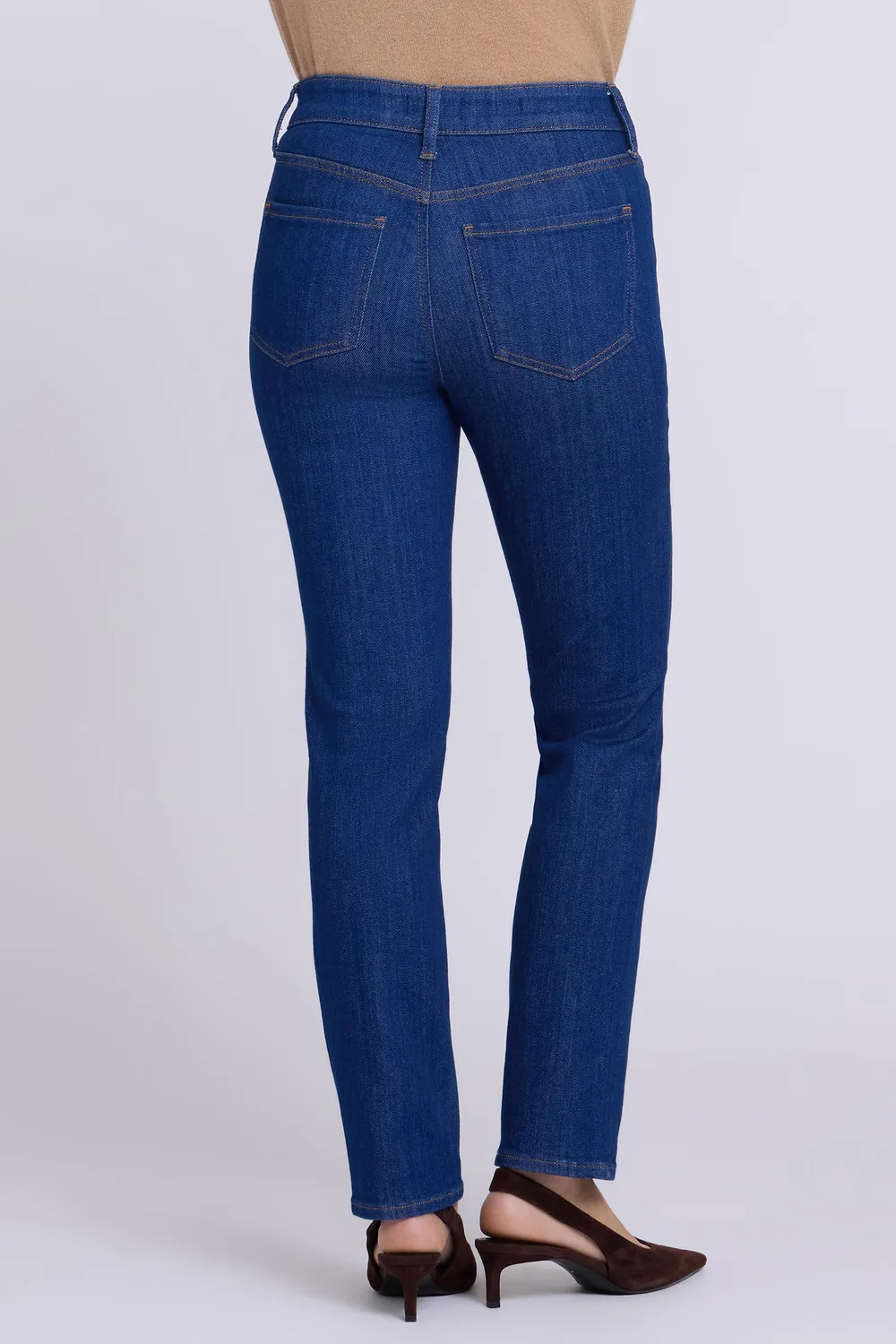 NYDJ Sheri Slim Straight Jeans Blue Rinse High Rise