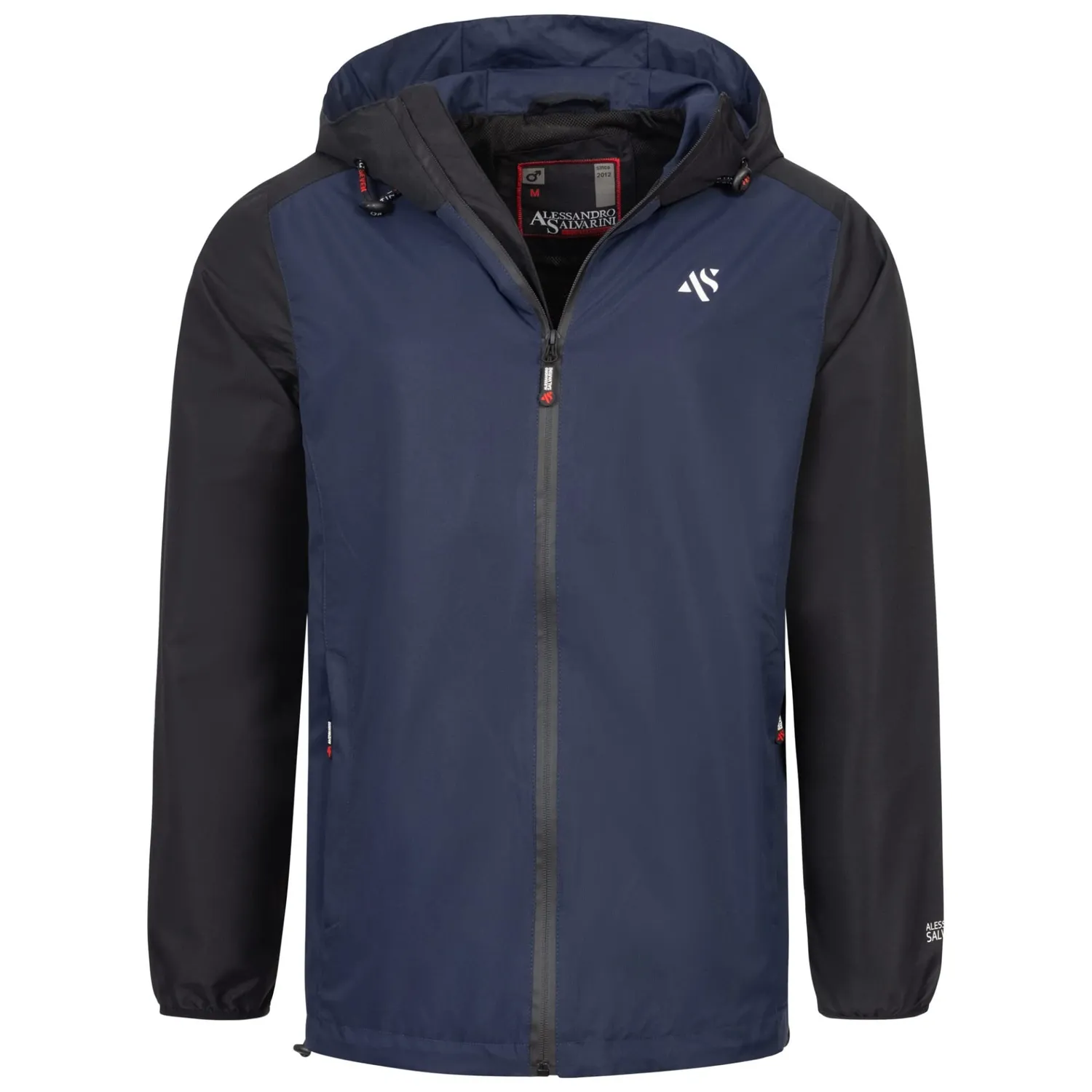 Alessandro Salvarini AS322 Regenjacke Dunkelgrau-Schwarz