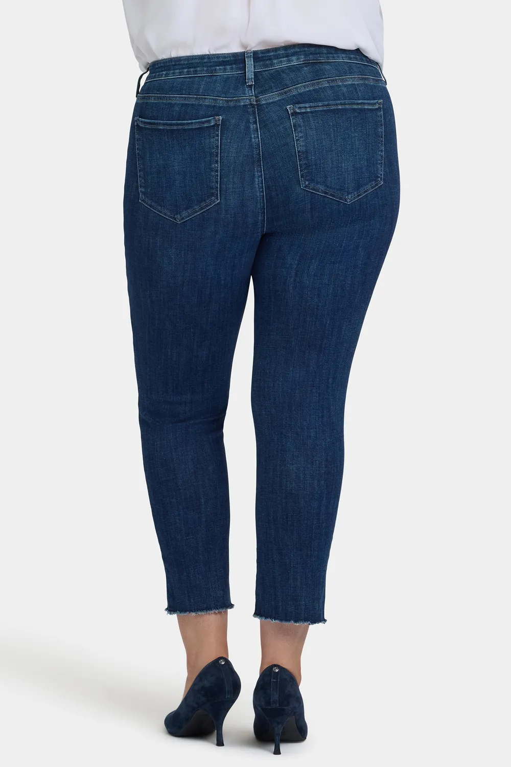 NYDJ Sheri Slim Ankle Jeans Louvre Sapphire Plus Fransen