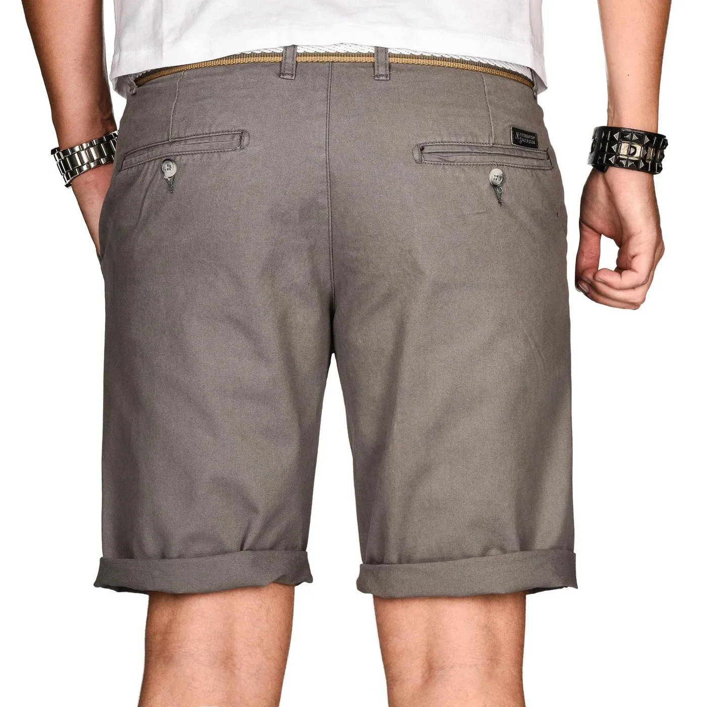 Alessandro Salvarini AS-096 Bermuda Shorts Herren Gürtel