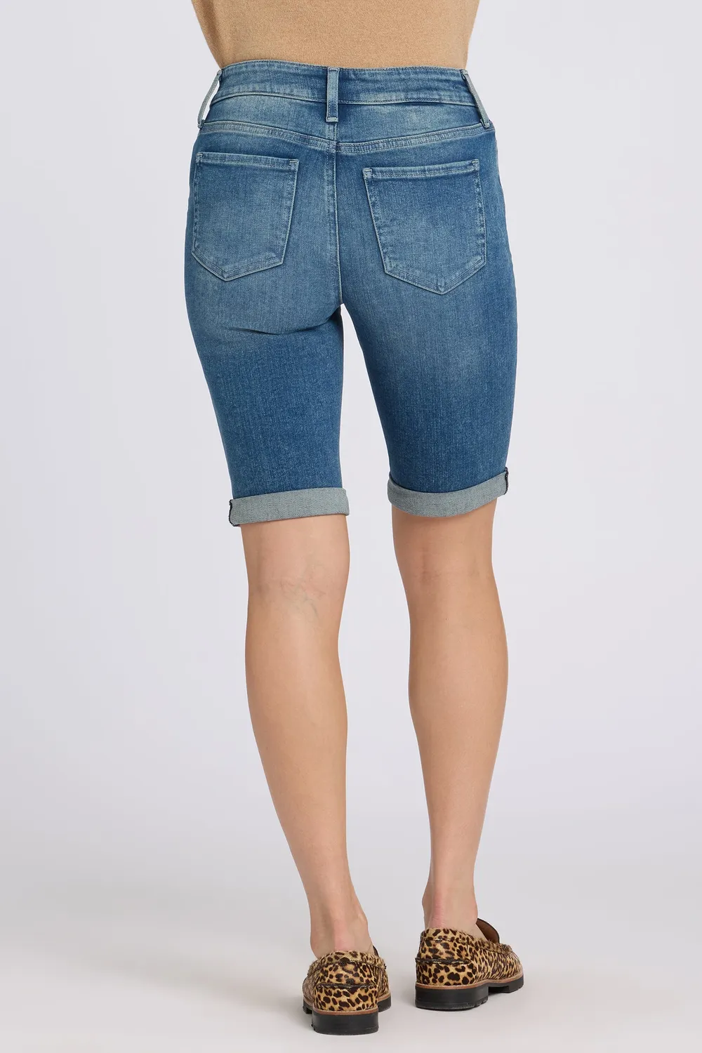NYDJ Briella 10 Inch Shorts Petite Breezy Palms Denim