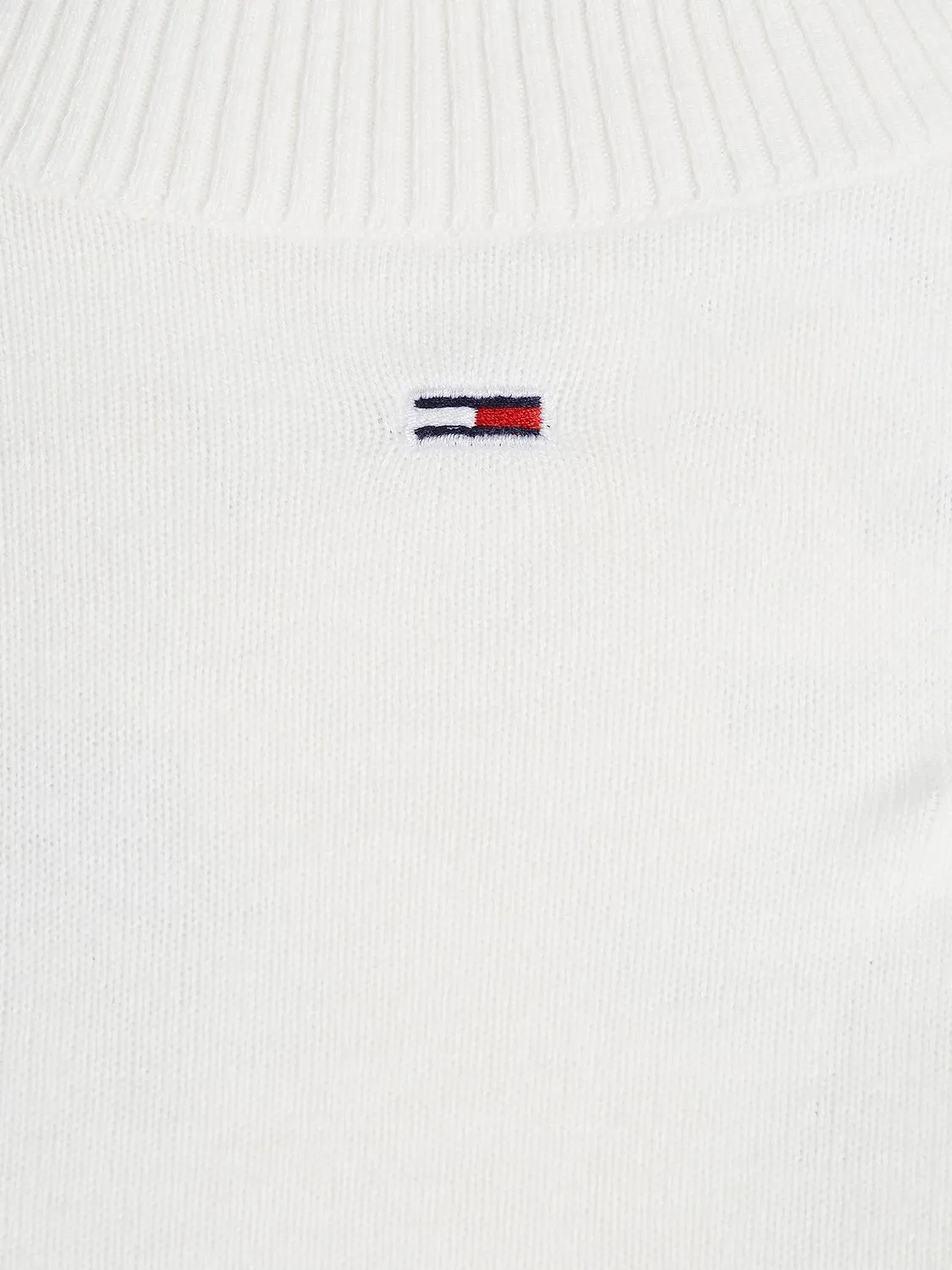 Tommy Jeans Damen Pullover Weiß Pulli Baumwolle Crew