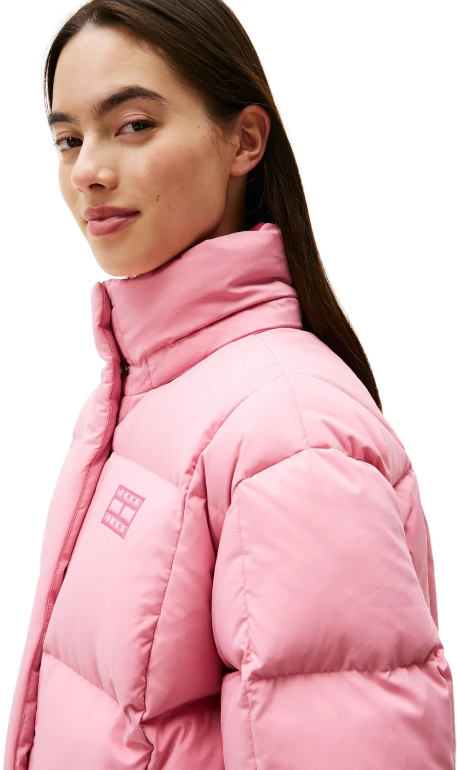Tommy Jeans Alaska Pufferjacke Damen 1XL Rosa Kapuze