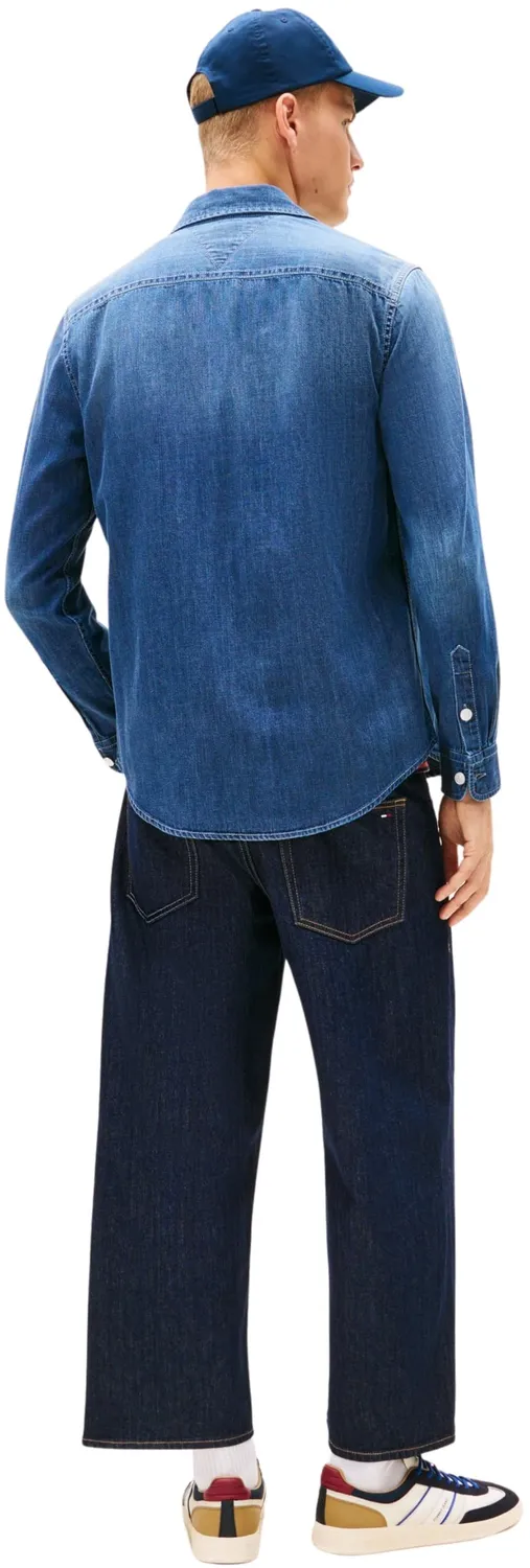 Tommy Jeans TJM Denim Hemd M Regular Fit Langarm