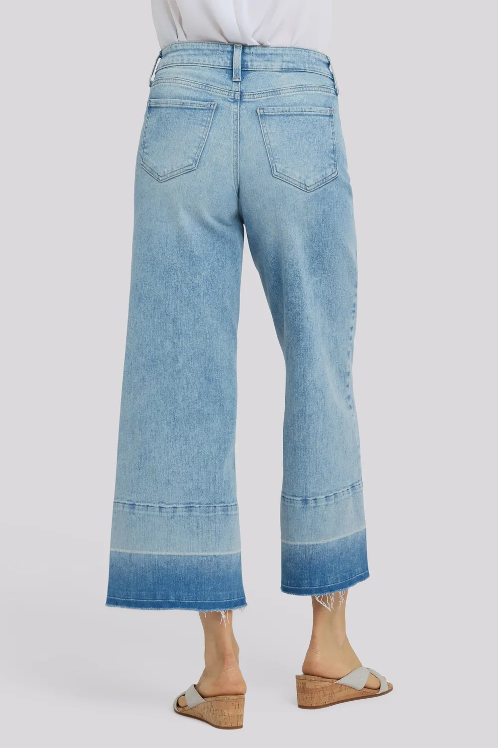 NYDJ Teresa Wide Leg Ankle Jeans Oasis Sand