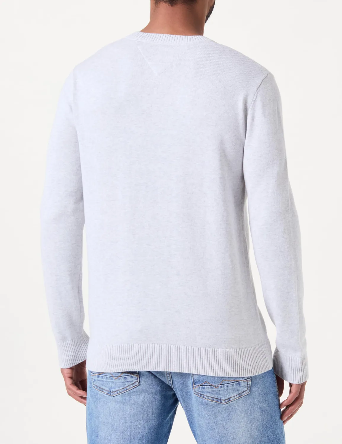 Tommy Jeans TJM Slim Essential Pullover Grau Pulli
