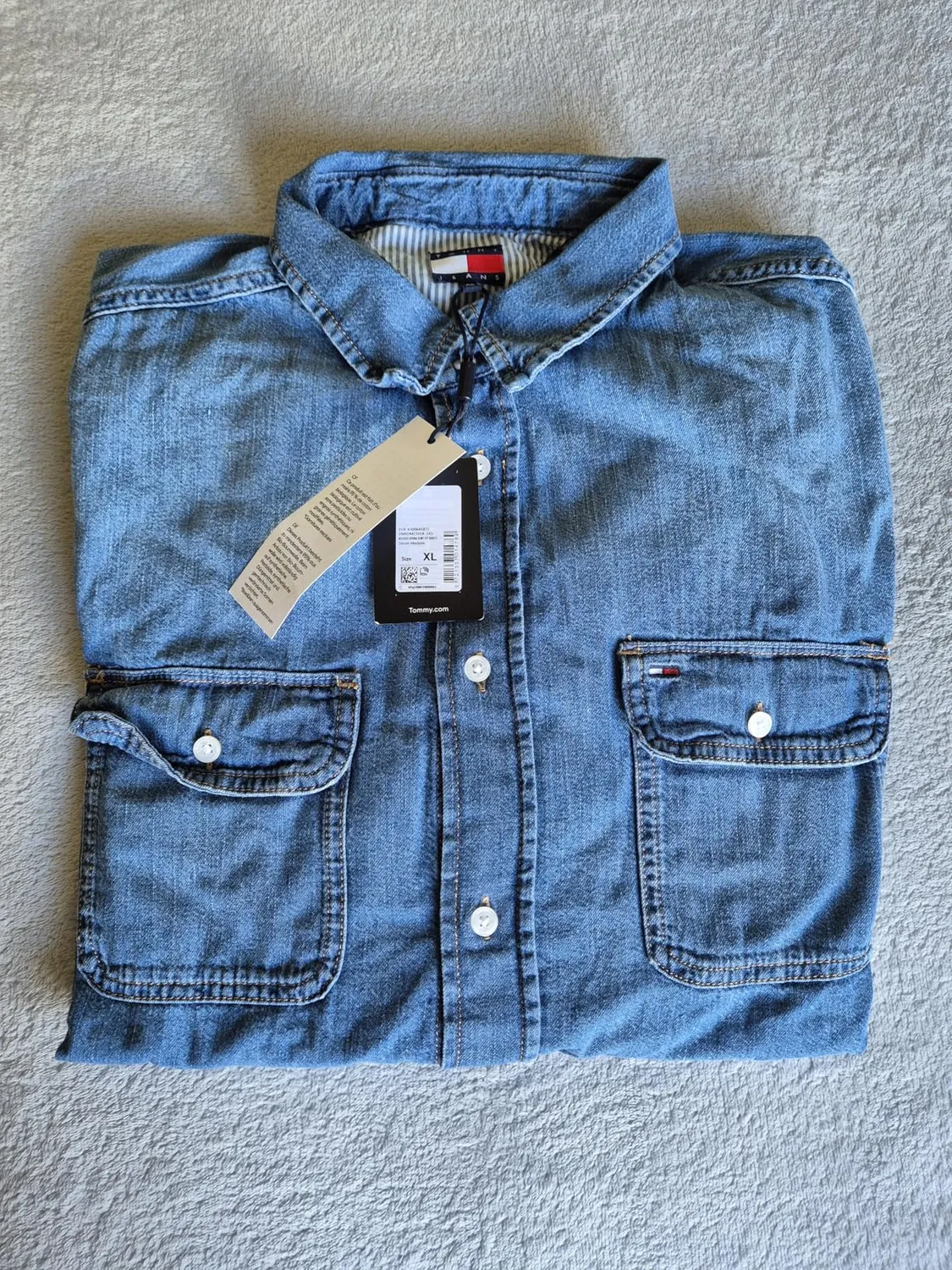 Tommy Jeans Relaxed Denim Shirt EXT Dm0dm23028 Jeanshemd L