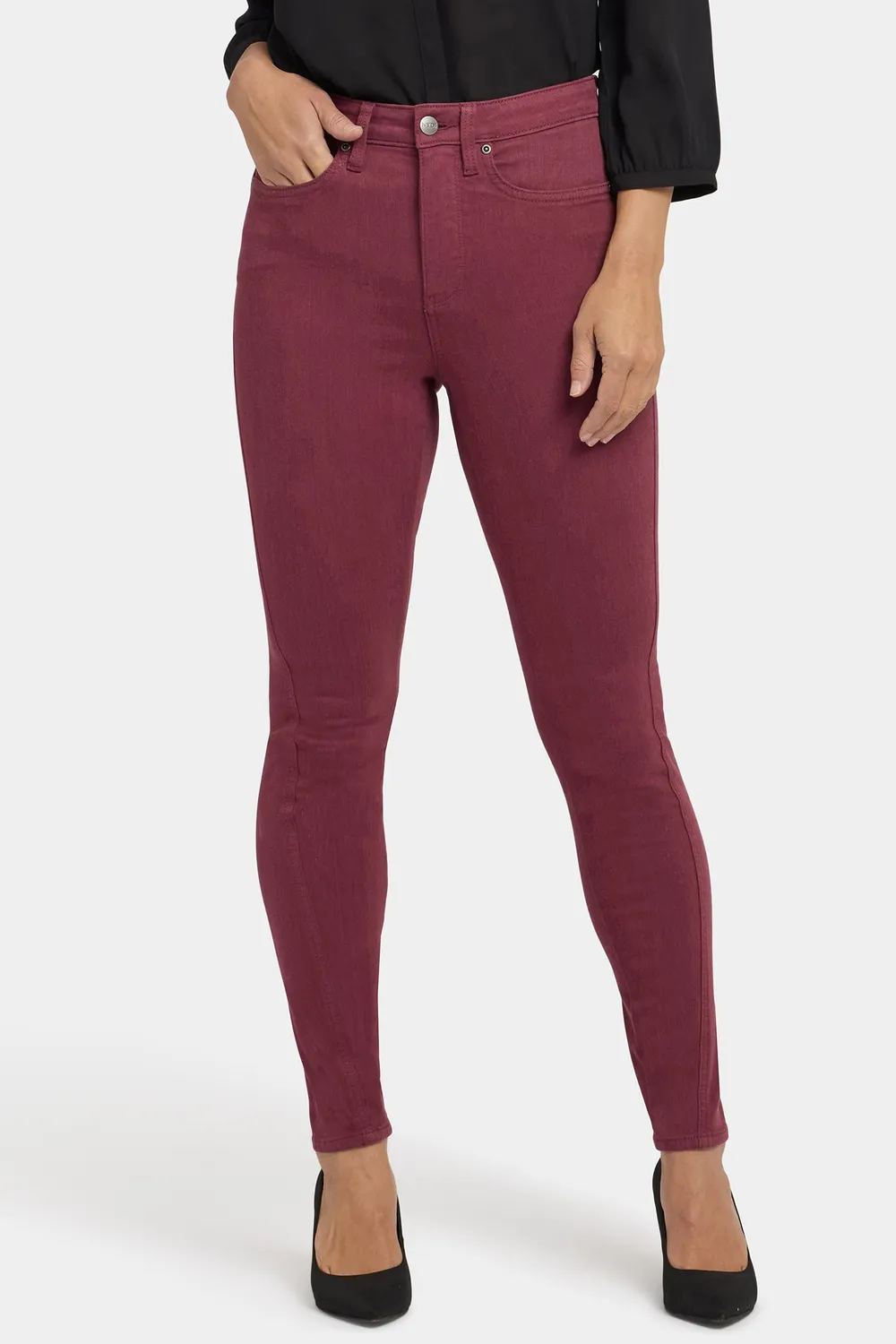 NYDJ Ami Skinny Jeans True Burgundy 8
