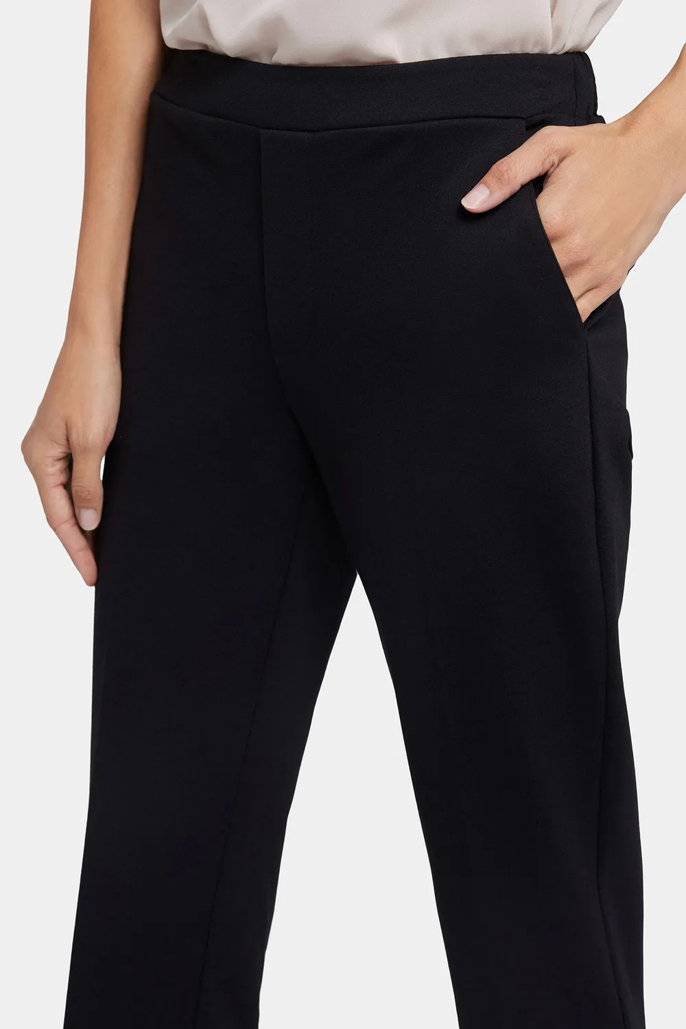 NYDJ Cassidy Ankle Pull-On Hose Petite Schwarz Ponte