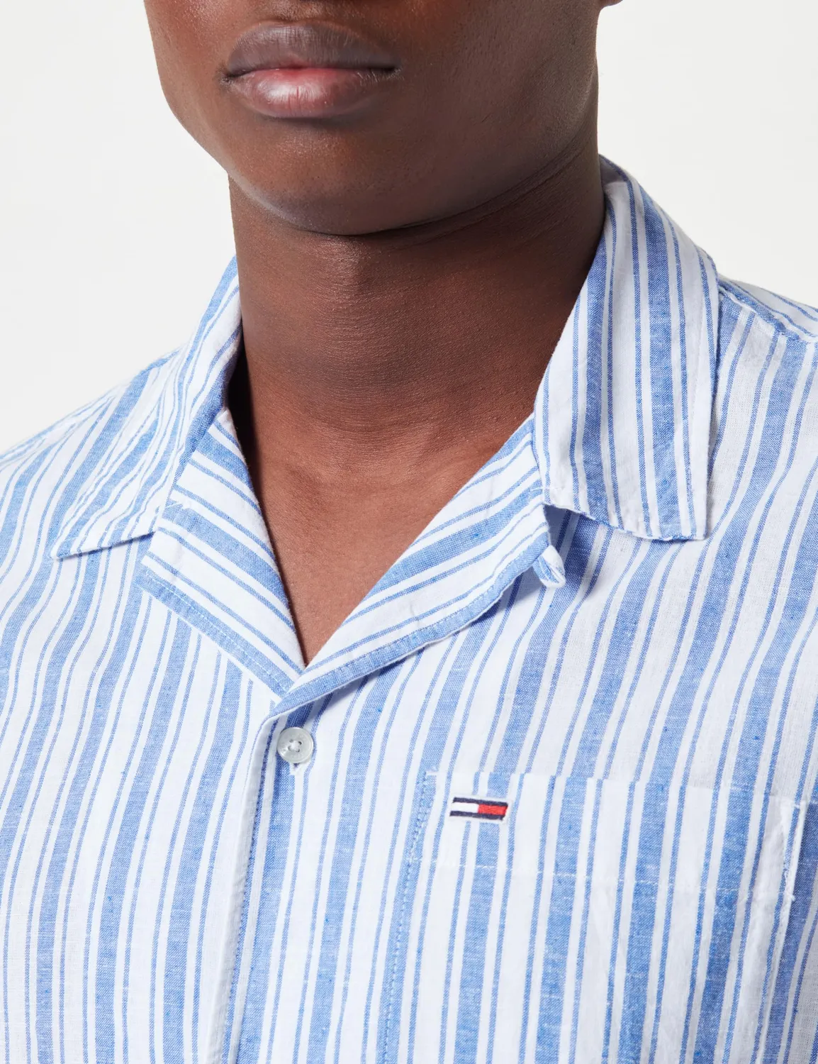 Tommy Jeans TJM Stripe Linen Freizeithemd Leinen