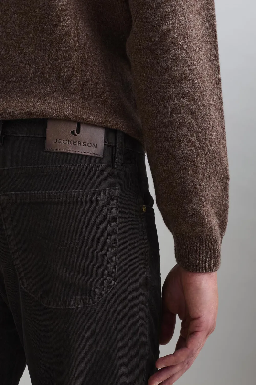 Jeckerson John Hose Slim Fit dunkelbraun Samt