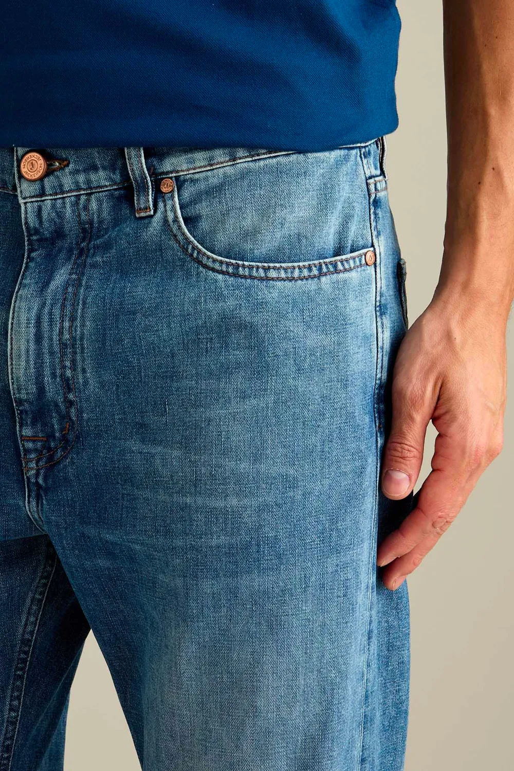 Jeckerson Regular Fit Herrenjeans Hellblau Vintage