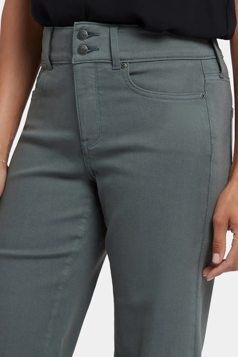 NYDJ Mia Palazzo Ankle Jeans Sage Leaf High Rise