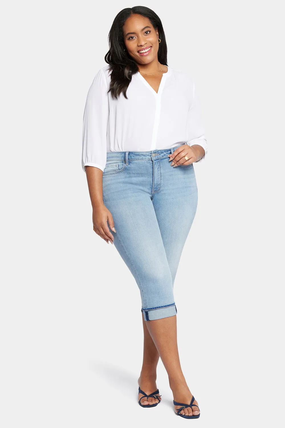 NYDJ Marilyn Straight Crop Plus Jeans Afterglow