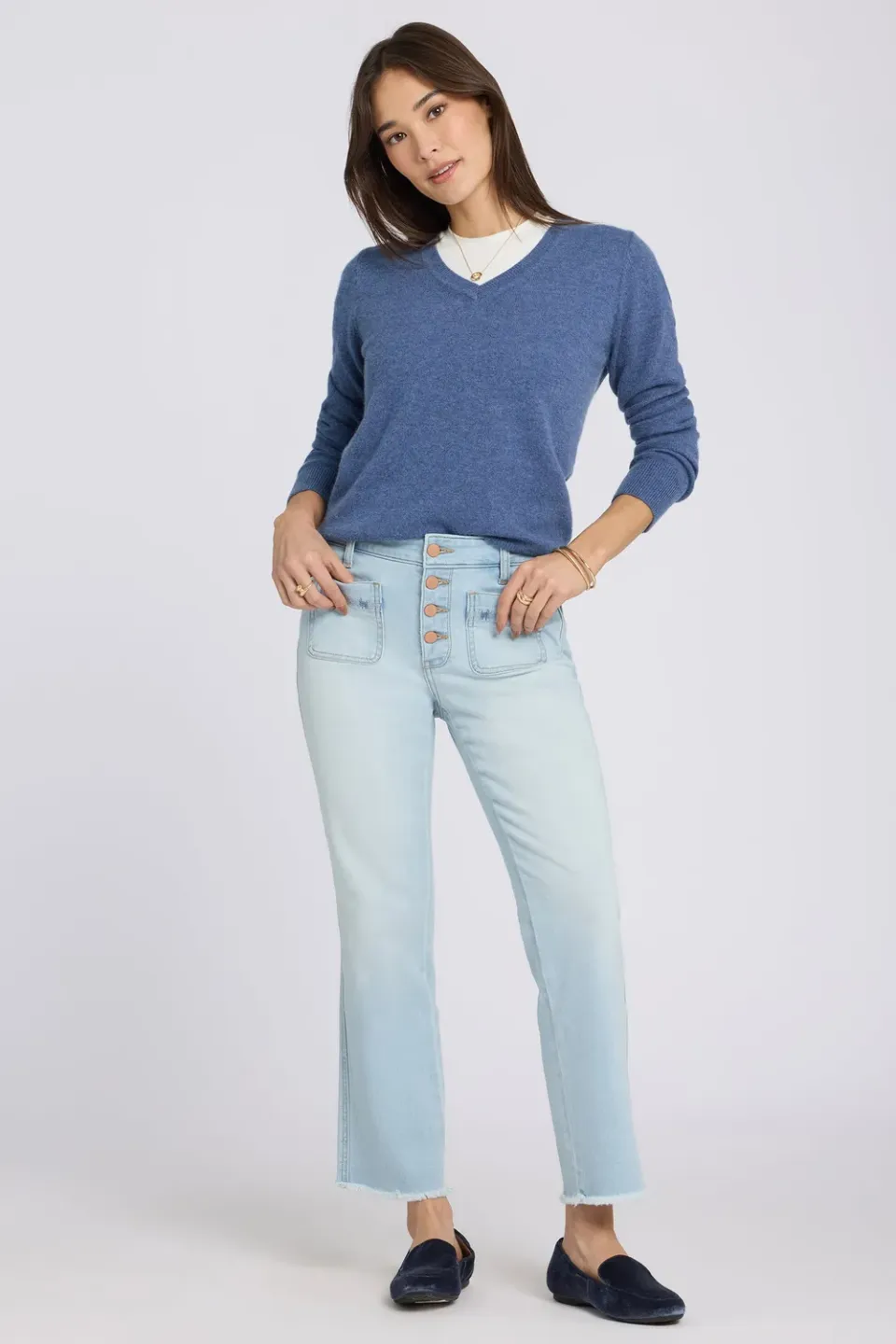 NYDJ Marilyn Straight Ankle Jeans Sky Valley