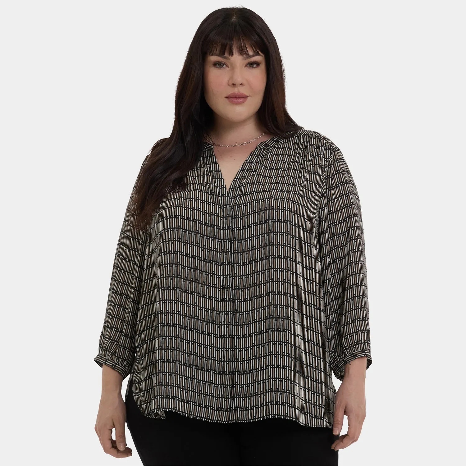 NYDJ Pintuck Bluse Plus Size Arrieta