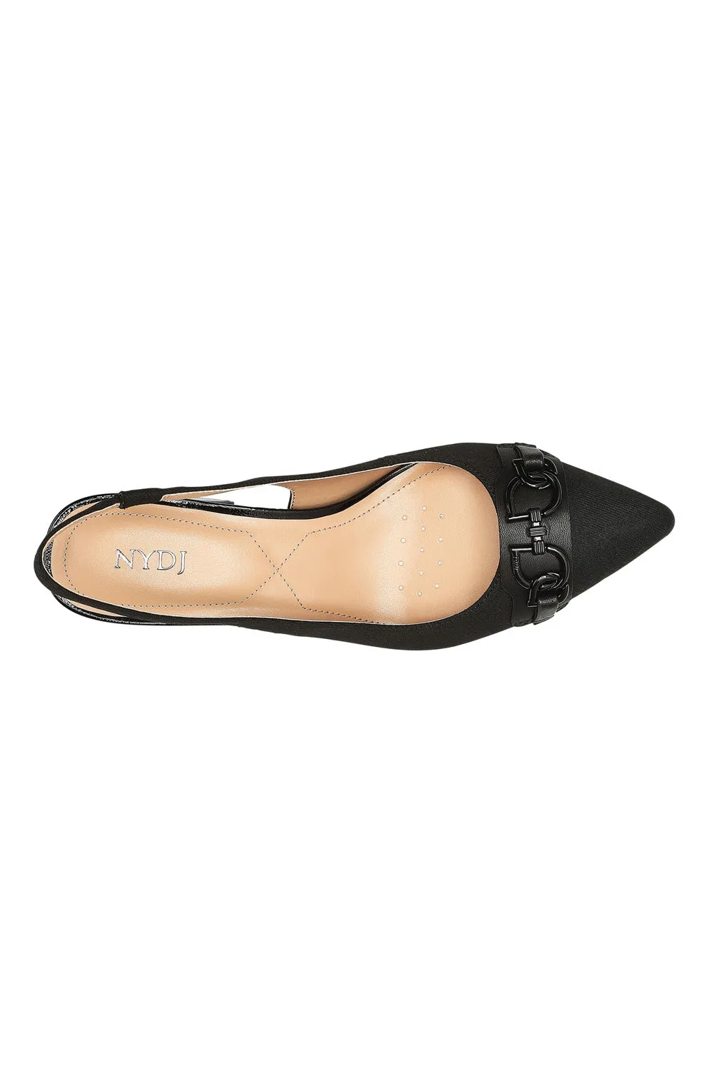 NYDJ Sanya Slingback Heels Schwarz Denim