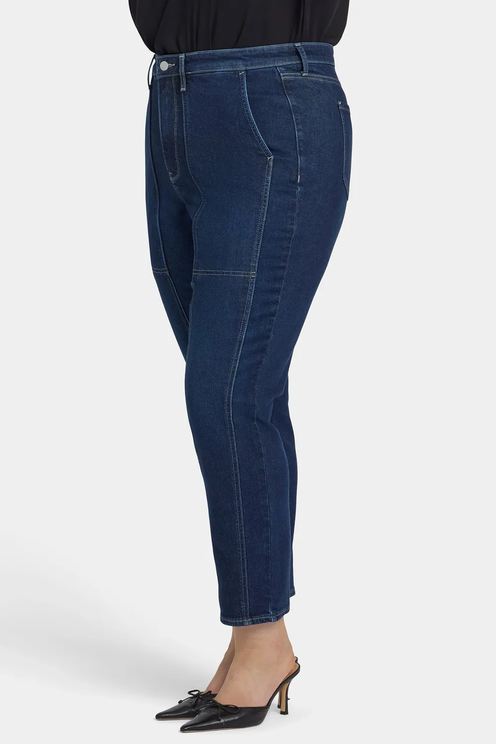 NYDJ Margot Girlfriend Jeans Plus Midnight Breeze dunkelblau