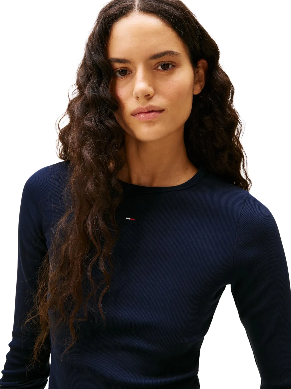 Tommy Jeans Essential Rib Langarmshirt 2er Pack Slim Damen