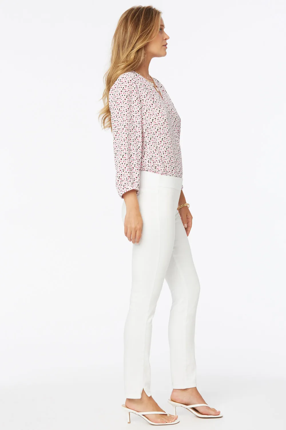 NYDJ Skinny Ankle Pull-On Jeans Optic White